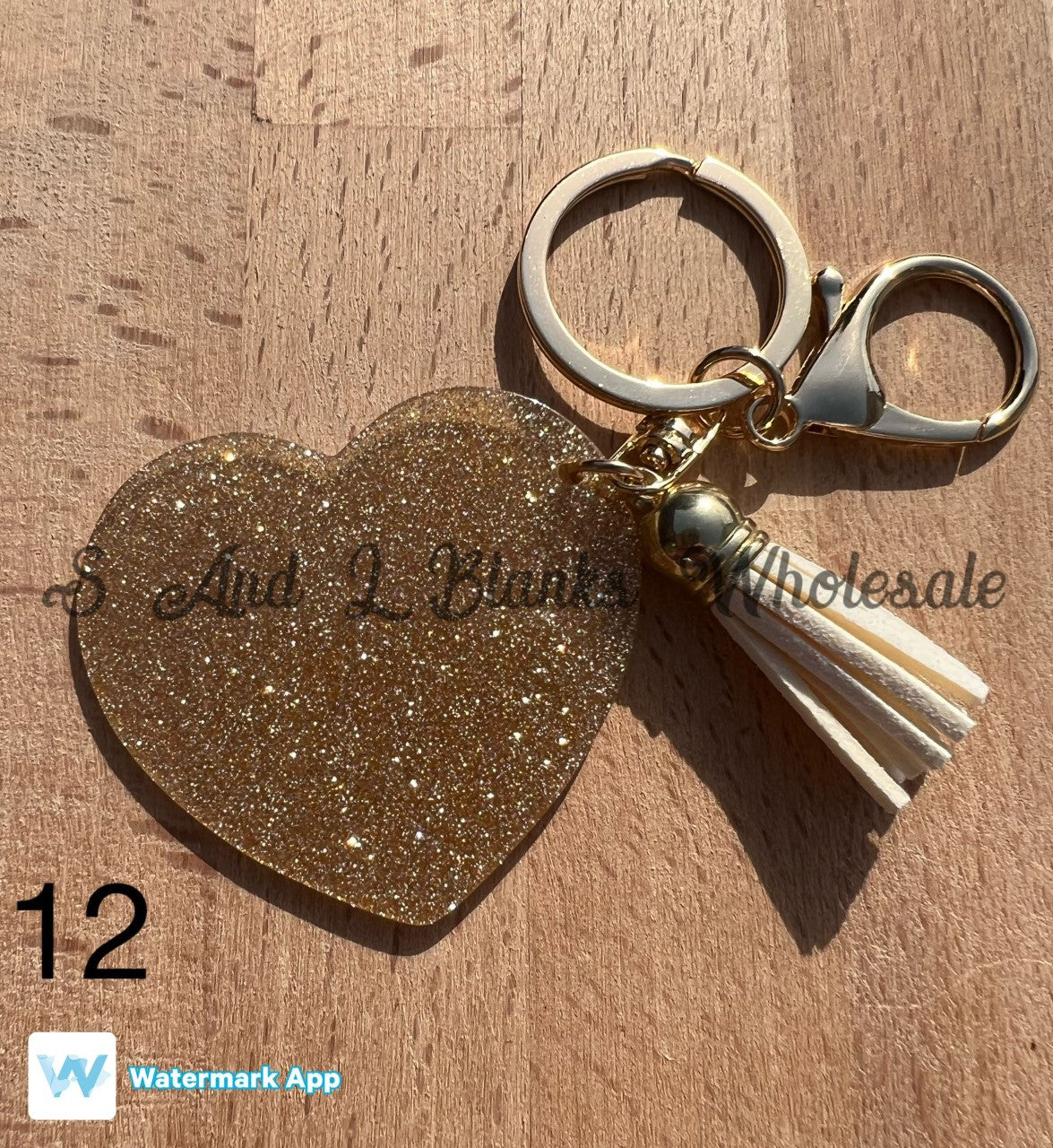 Glitter Heart Keyrings