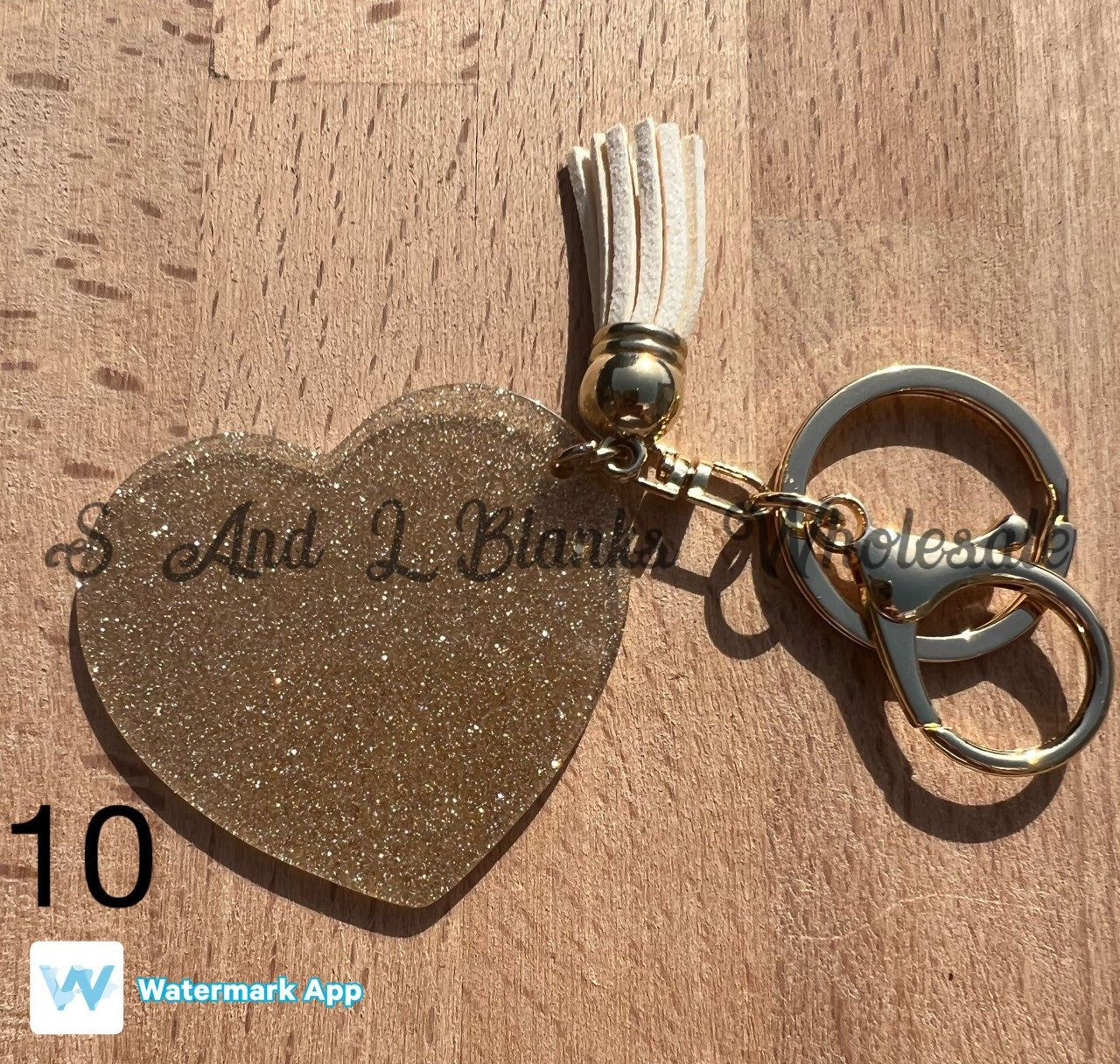 Glitter Heart Keyrings