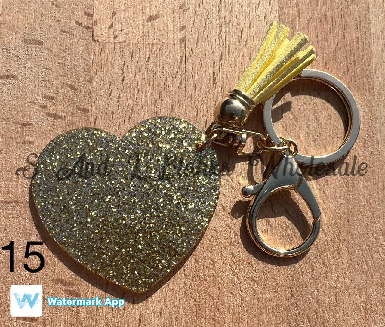 Glitter Heart Keyrings