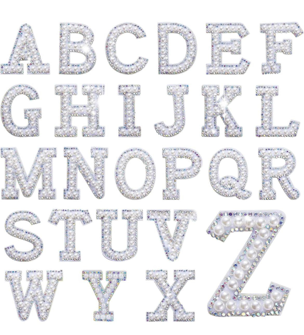 White Pearl Letters - Iridescent