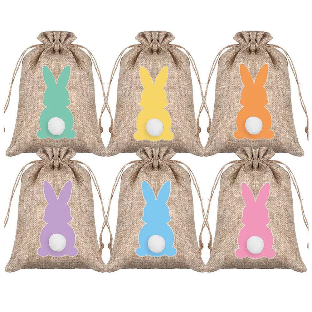 Hessian Bunny Bags (Pk of 6)