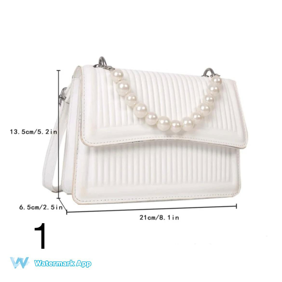 Embossed Pearl Square Bag