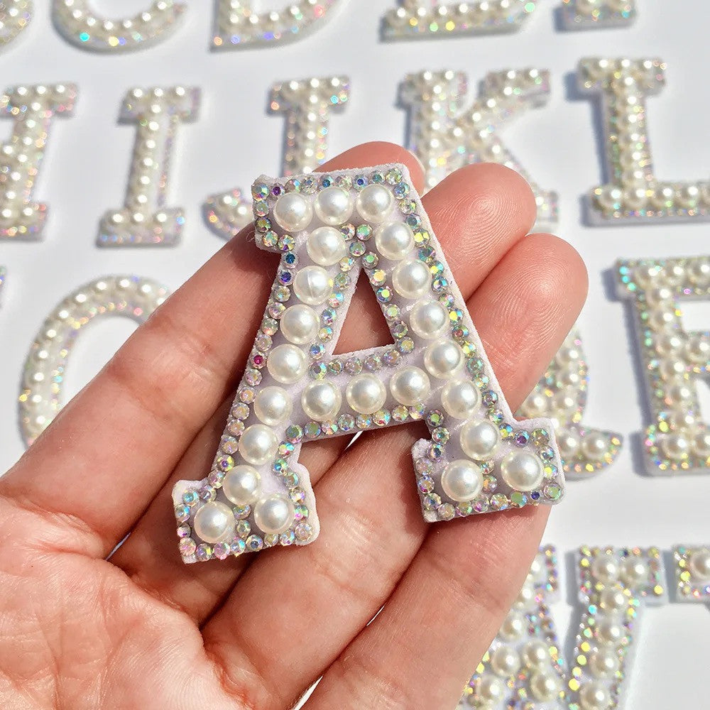 Cream Pearl Letters - Iridescent