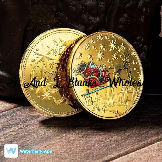 Gold Christmas Coin