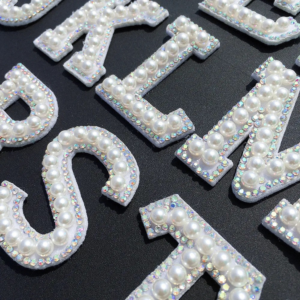 Cream Pearl Letters - Iridescent