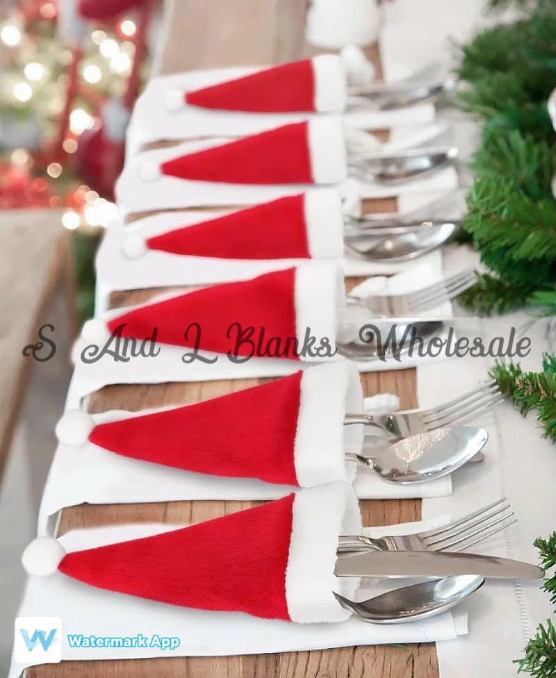 Santa Hat Cutlery Holder (set of 6)