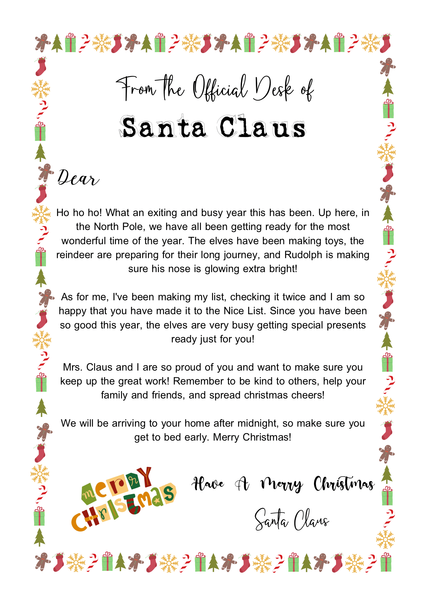 Letter from Santa