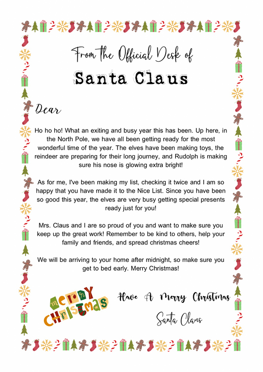 Letter from Santa