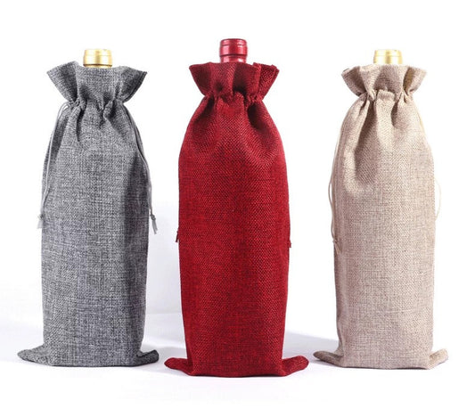 Hessian Bottle Bags