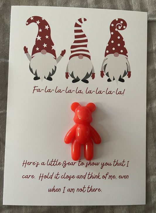 Backing Card & Resin Bear (Christmas)